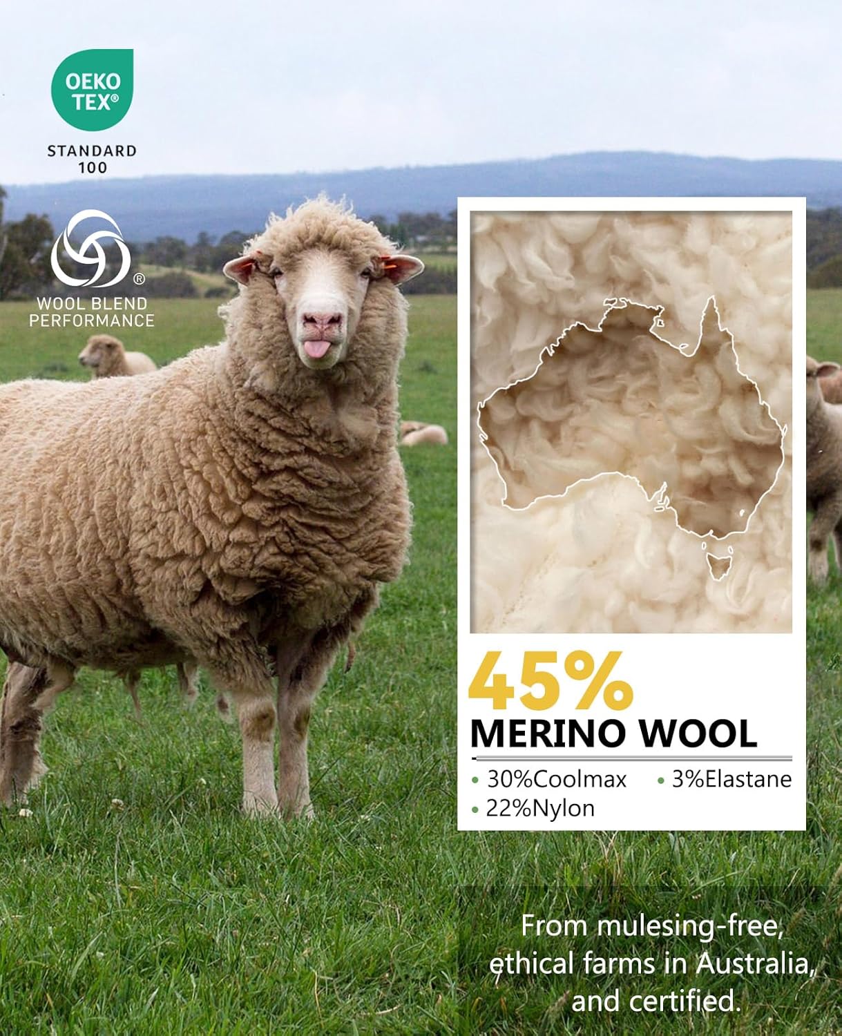 Merino Protect Merino Wool Running Socks For Men Women Moisture Wicking Ankle Sock Breathable Low Cut Socks 3Pack - Image 2