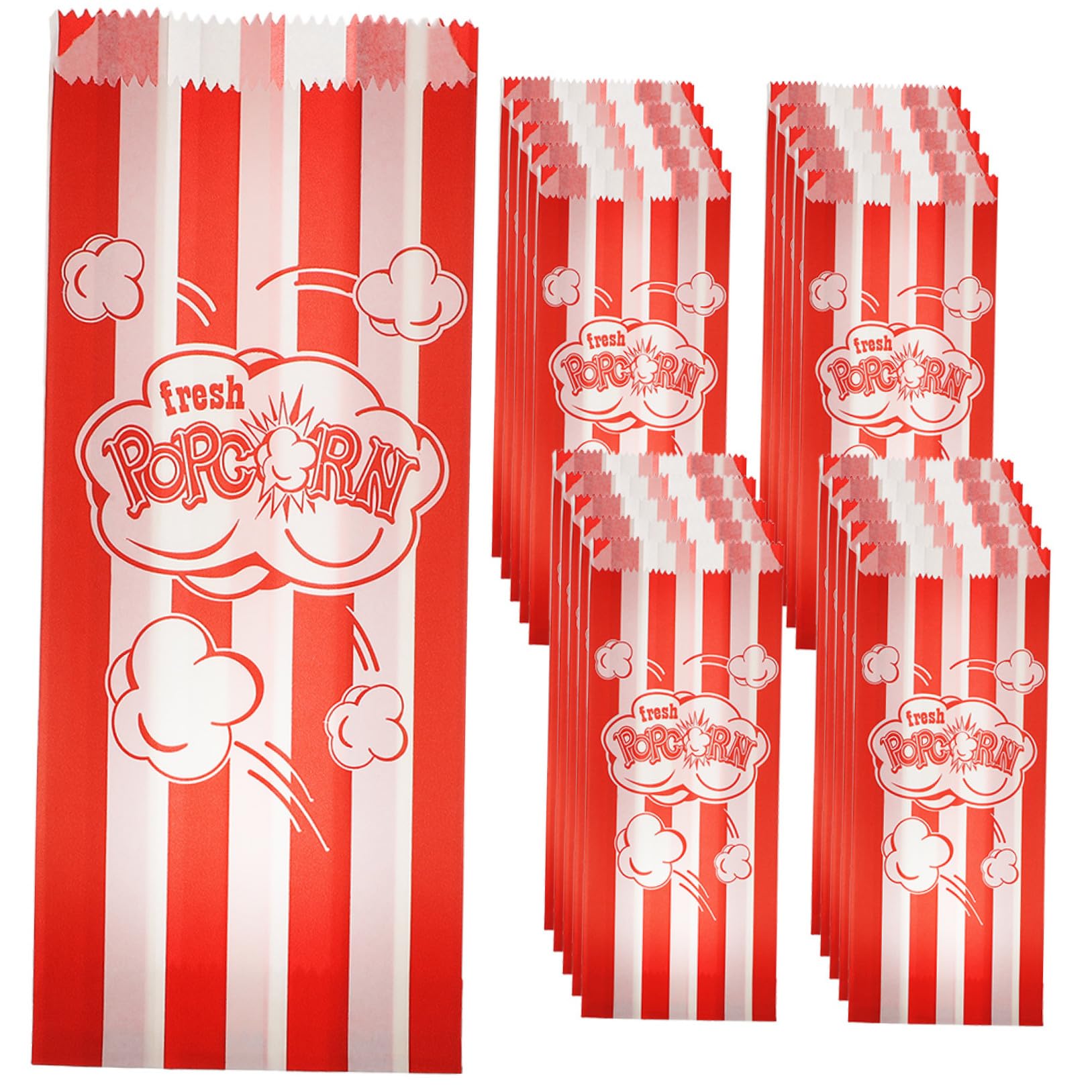 Healeved 10 Sätze Popcorn-verpackungsbeutel Popcorntüten Für Partys Schokoladen-popcorn Kerne Kinderparty Mitgebsel Party Sachen Popcorn-behälter-filmabend Snackbeutel Papier 100 Stück * 10