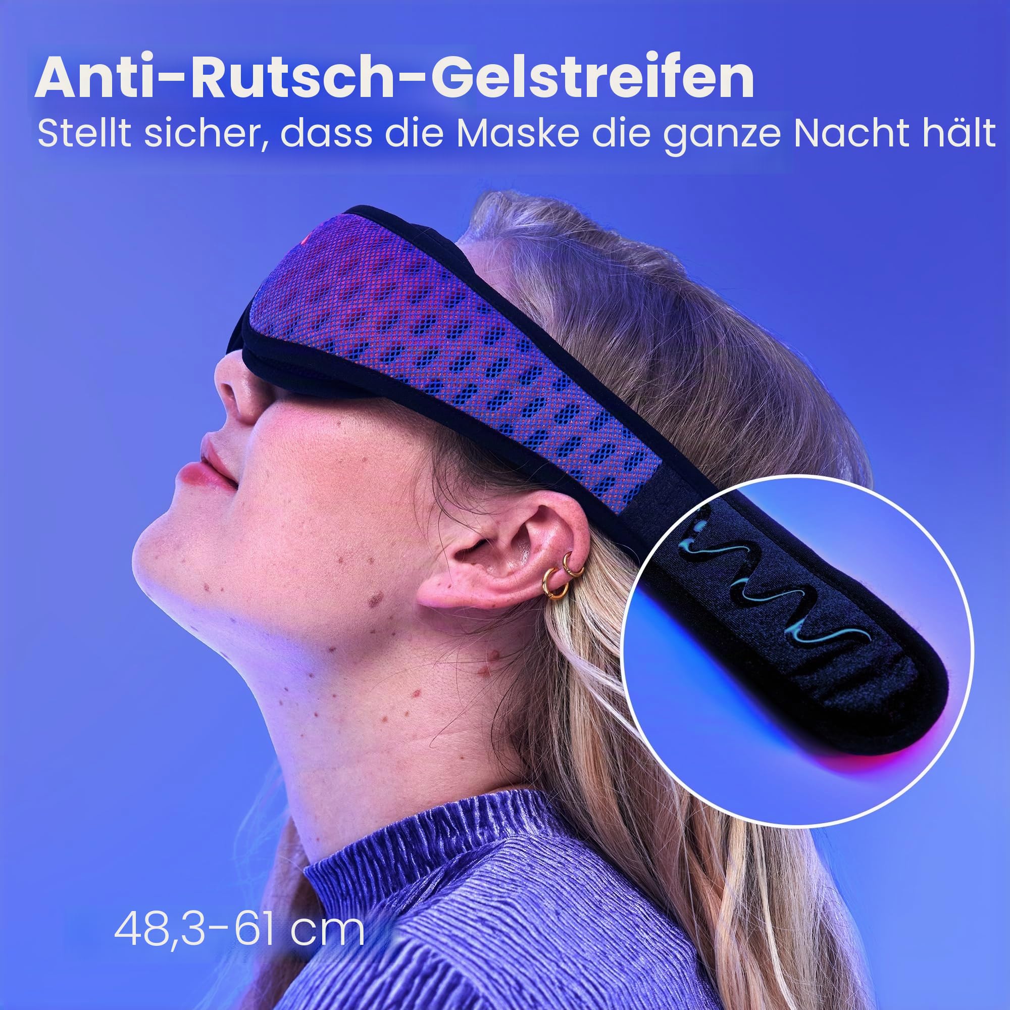 Manta Pro Schlafmaske – 100 % lichtblockierende Schlafmaske für Seitenschläfer, atmungsaktiv und bequem für Schlaf, Reisen, Nickerchen und Schichtarbeit