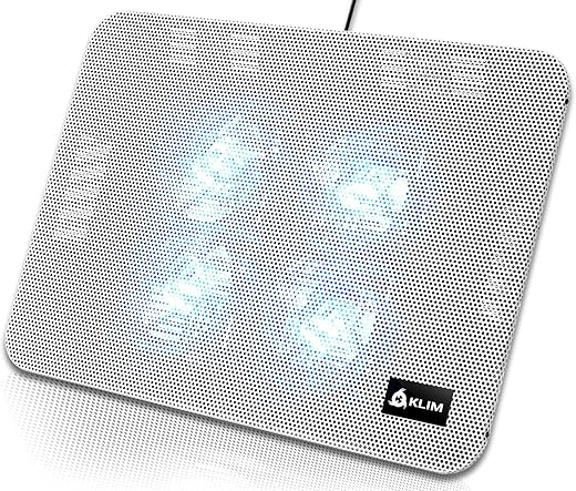 KLIM Serenity Laptop Cooling Pad – New 2024 – RGB LED Lights – Laptop Stand with 4 Cooling Fans – 2 USB Ports – PC Laptop PS5 PS4 Xbox – Upto 15…