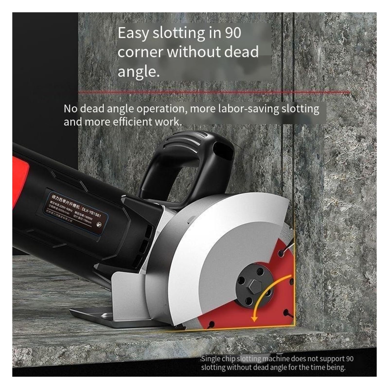 Cortadora De Pared Hormigón Industrial, Máquina Ranuras Alta Resistencia, Herramienta Ranura Eléctrica Sin Polvo For Armado(6800W SC Std)