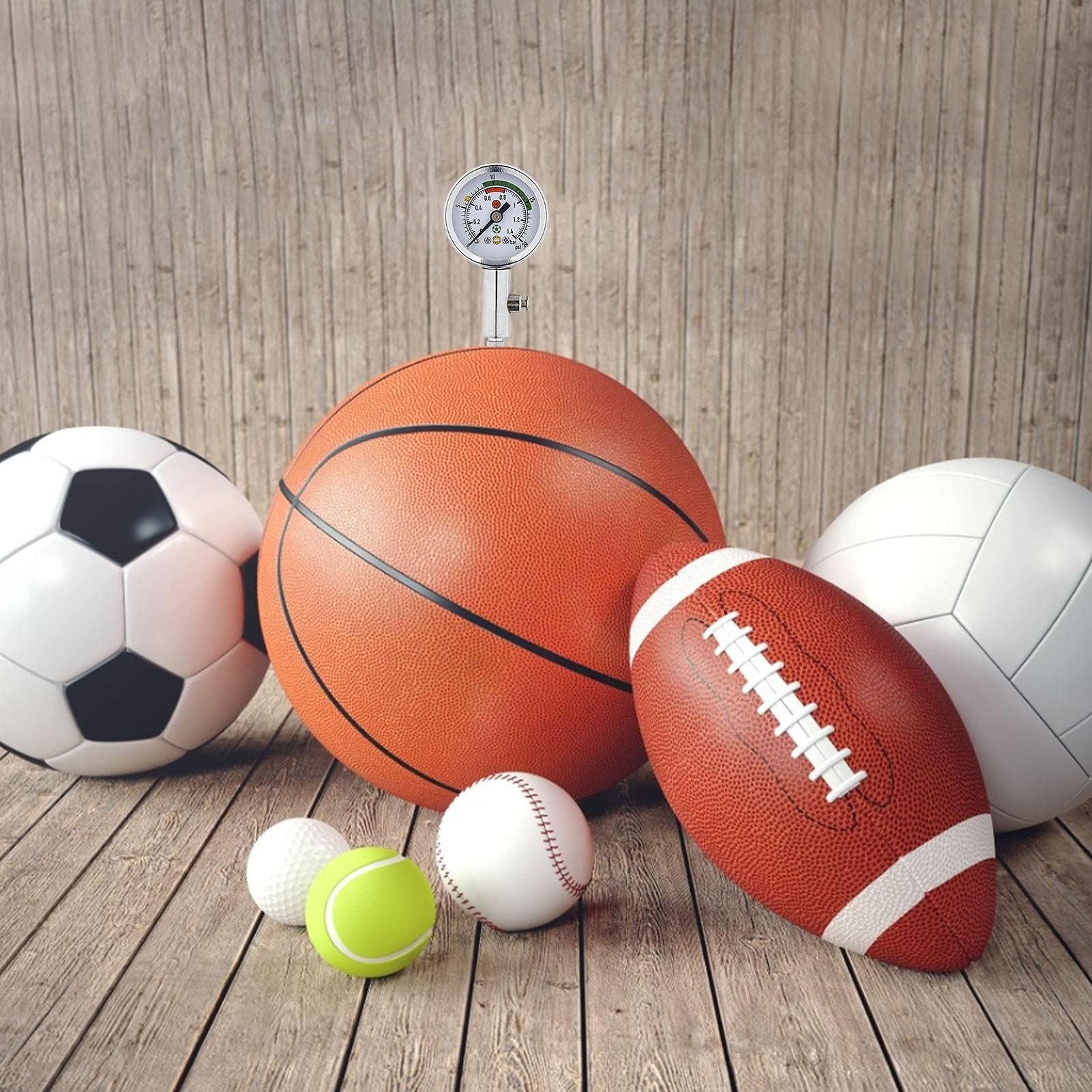 Manomètre Pneumatique Pour Ballons : Mesure Précise De La Pression Pour Football, Basketball, Volley, Rugby