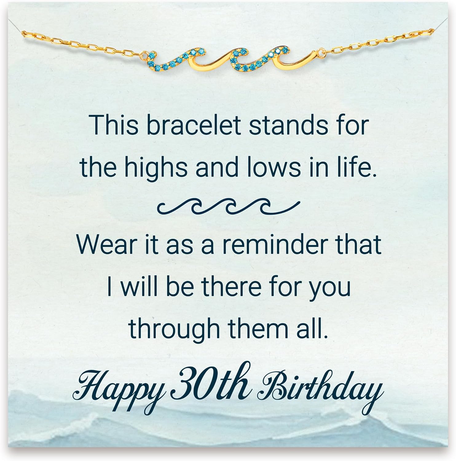 STORYJEWELLERY Wave Bracelet, Birthday Gifts For Women, Jewelry Present for Mom Daughter Sister and Female Friend, Christmas Gifts for Women