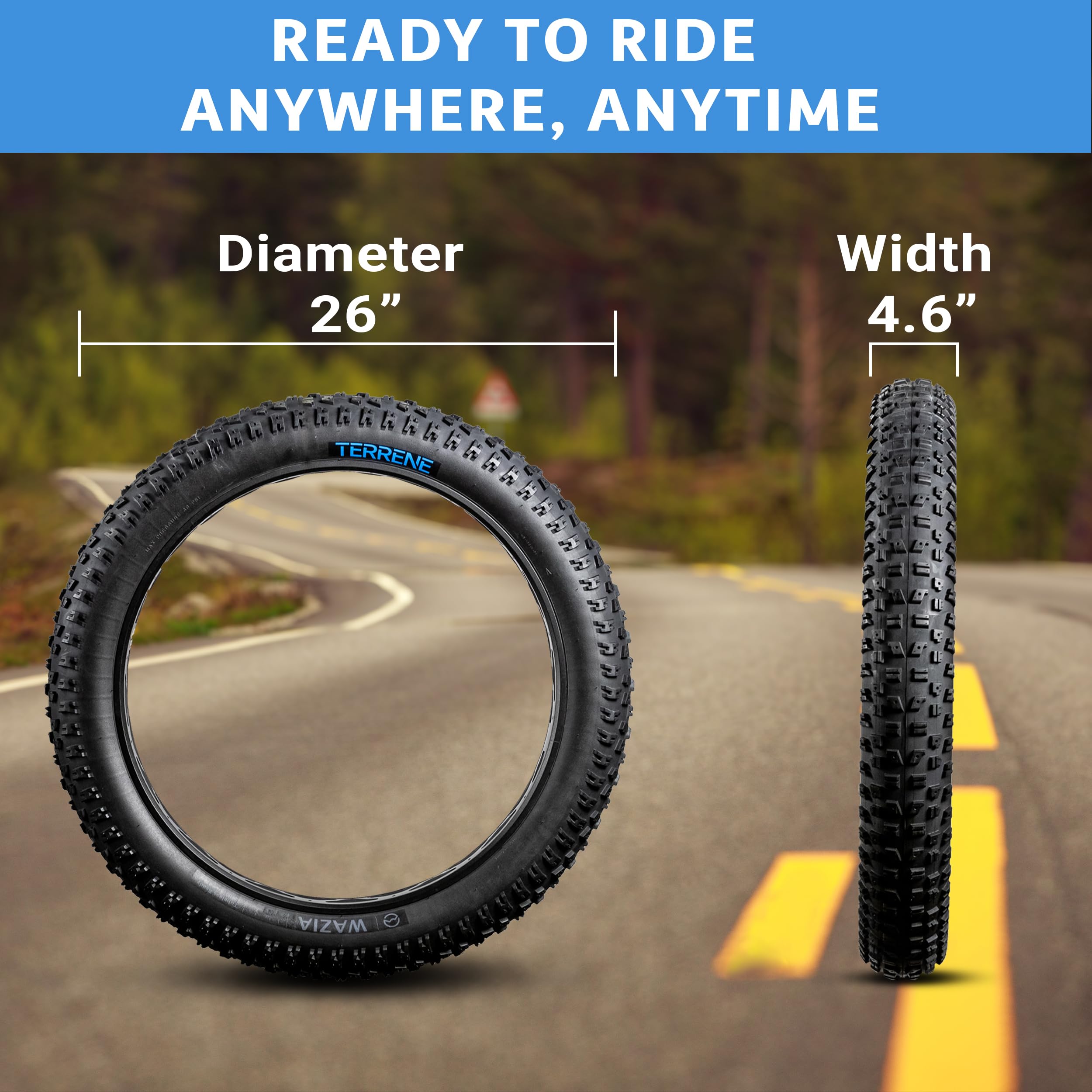 Amazon | Terrene製ファットバイクタイヤ 自転車と自転車用 - Wazia