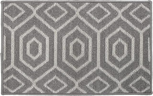 Yomshi Door Mat 50x80cm, Indoor Non-slip Machine Washable Doormat Super Absorbent Front Door Mat Carpet Soft Dirt Trapper Rubber Mat for Front Back Door, Indoor, Entryway, Hallway (Grey)