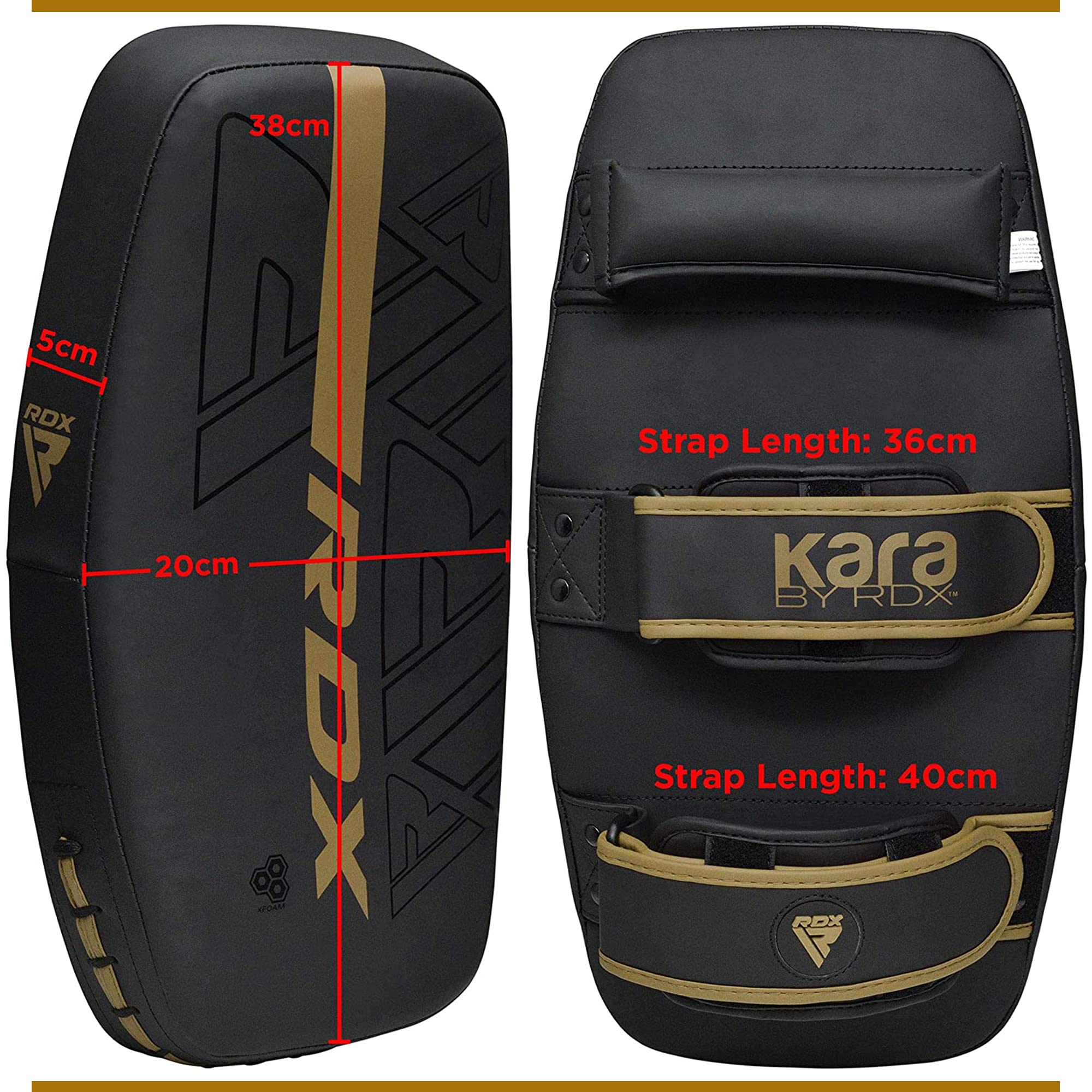 RDX Pao Boxe Thai Incurvé Bouclier de Frappe Kick boxing, MuayThai Poignée Solide, Strike Shield Pad Maya Hide Cuir Pattes d'ours pour MMA Entraînement, Arts Martiaux, Taekwondo, Sports de Combat NOIR