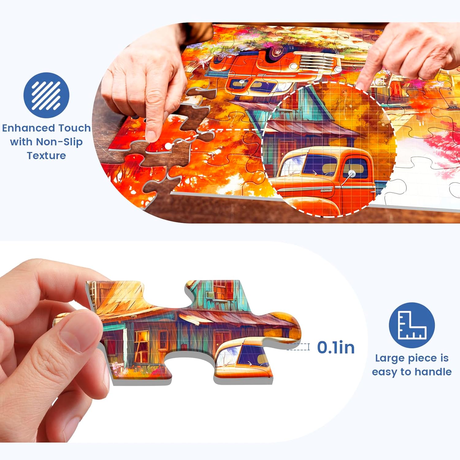 6 Pack 36 Large Piece Puzzle for Seniors Puzzles Dementia Alzheimer's Products and Activities for The Elderly Adults Puzzle Alzheimer's Easy Puzzles Gift Memory Games for Patients in Nursing Home - Image 3