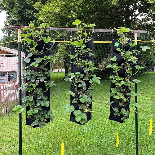 Miniatura 6 de Maceta vertical colgante para pared Meiwo con 7 compartimentos Maceta de pared para jardín decoración para hogares