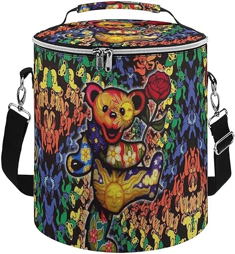 Bolsa térmica aislada impermeable circular de gran capacidad, ligera, plegable, para viajes, camping, playa, baúl de hielo para agradecidos