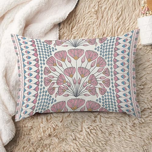 Vista 486 de ArogGeld Chinoiserie - Funda de cojín con estampado de leopardo y guepardo fucsia, con manchas de animales de vaca, color rosa oscuro, decoración