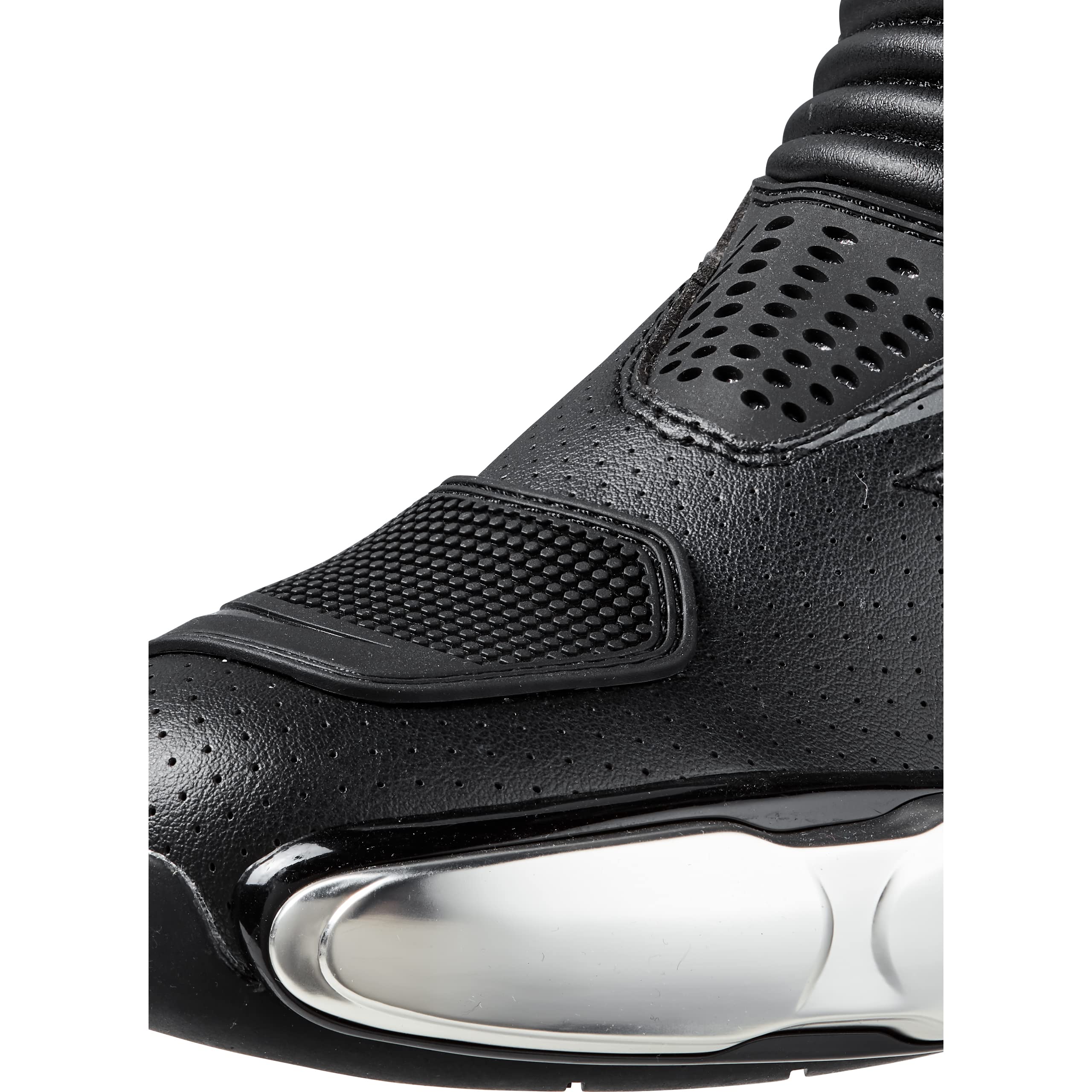 FLM Octane Motorradstiefel Lang - Atmungsaktiv - Hochschlagfeste Schienbeinplatte - Einstellbarer Klett - Gummisohle