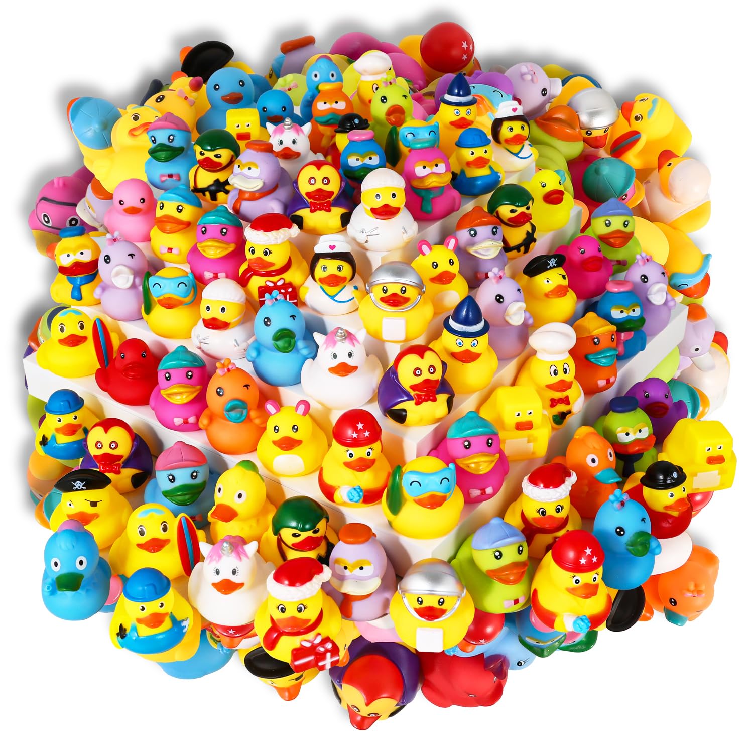Audaisyly Rubber Ducks Bath Toy for Kids, Assortment Duckies for Jeep Ducking Pool Floater Ducky Bathtub Beach Toys, Party Favors Birthday