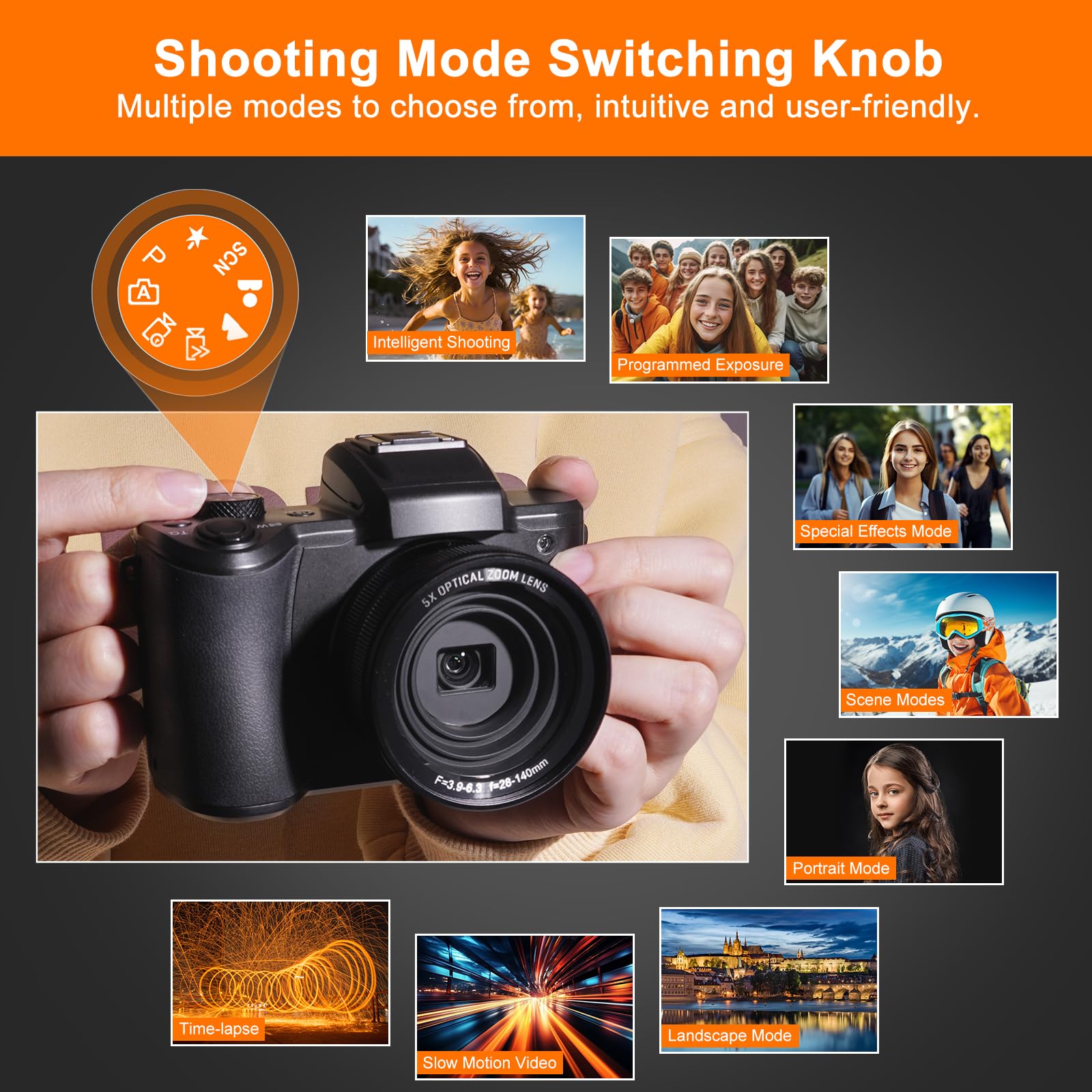 Amazon.com : 5K Digital Camera 64MP Cameras for Photography, 5X