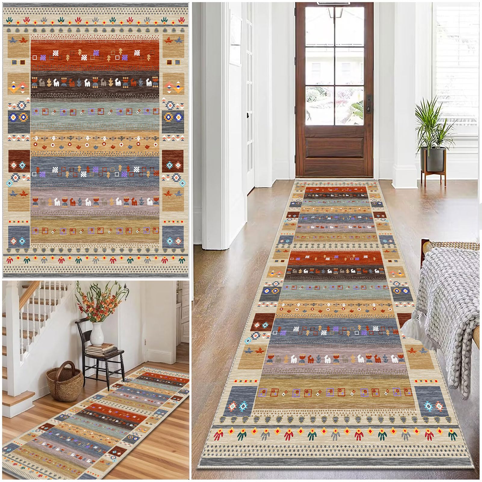 Tapis de Cuisine Devant Evier Lavable Antiderapant Tapis Couloir Long Tapis de Passage Couloir Paillasson 40 x 400 cm tapis d'entrée Interieur pour Couloir, Cuisine, Entrée, Tapis de Salle de Bain