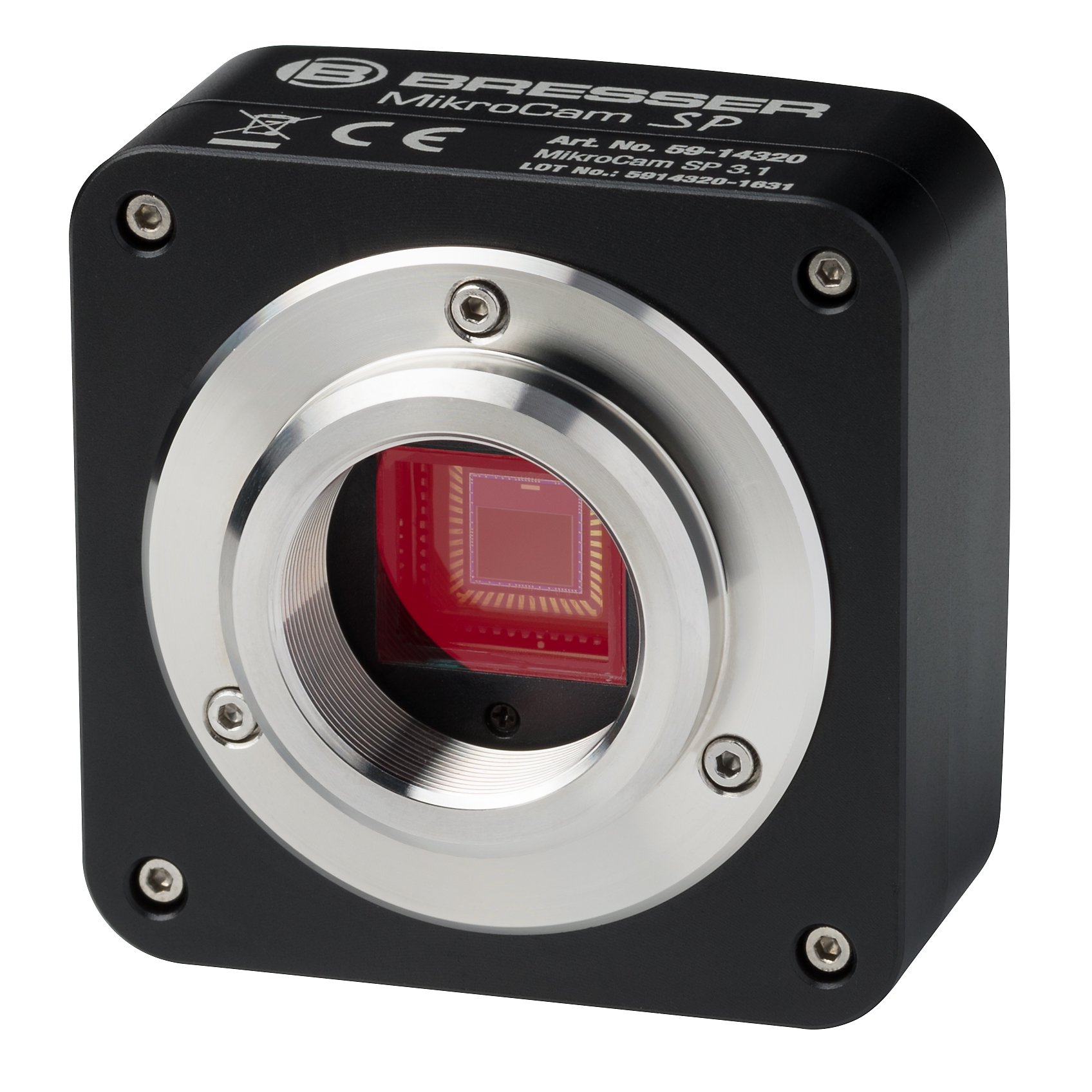 Bresser Optics MIKROCAM SP 3.1 Aluminio - Cámara para Microscopio, Negro, Aluminio, 175 g, 58 mm, 58 mm