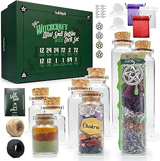 Potion Small Glass Bottles with Cork - 60 Set Little Glass Vials with Stoppers and Accessories - Small Glass Jars with Corks Lids - Decorative Mini Spell Jars for Wedding Witches Crafts Propagation