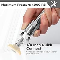 Vista 4 de Pressure Washer Tips, 40° White Power Washer Nozzle Tips, Pressure Washer Nozzle 7 Pack, Adjustable Pressure Washer Nozzle with Extension Wand - 2