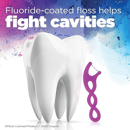 Miniatura 4 de GUM Twistables - Hilo dental para niños con flúor, diseñado para manos pequeñas, tres divertidos sabores de frutas, palillos de hilo dental para