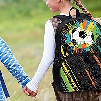 Vista 101 de American Flag Fire Galaxy Pattern Kids Backpack for Boys Girls Elementary Students Bookbag Middle School Bag Lightweight Children Travel Bag