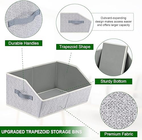 Miniatura 9 de 8 Pack Large Closet Organizers and Storage Bins 6 Packs Closet Organizers Bins