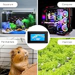 KETOTEK Thermomètre numérique de température de jauge Capteur étanche Aquarium Car Eau PC Compteur de temps de boîtier Celsius/Fahrenheit Display C/F PC MOD