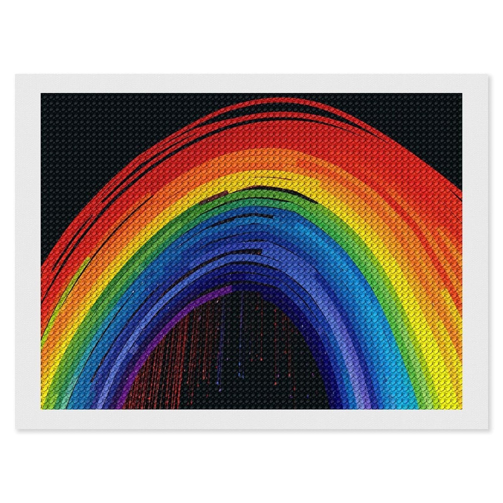 NONHAI Diamond Painting Kits for Adults - DIY Diamond Art Kits for Beginners - Full 5D Paint Drill Diamond Dots Paintings- Rainbow Diamonds Pictures Gem Art and Craft Wall Decor 12"x16"