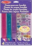 Melissa & Doug Design-Your-Own Bracelets with 100+ Sparkle Gem & Glitter Stickers, Kids Snap Bracelets, Stickers & Jewelry Crafts, Preschool Toys for Girls & Boys Ages 4+