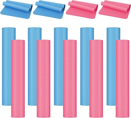 Paquete de 10 tapetes de yoga a granel, 2.677 x 0.945 x 0.157 in de grosor, tapetes de yoga para niños y adultos, paquete de tapetes de ejercicio