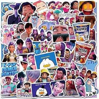 Comprar YOLMUNA 60 pegatinas Kpop Kpop Merch Rumi Mira Zoey pegatinas Saja Boys Jinu Derpy Cat Pegatinas de vinilo impermeables para adolescentes