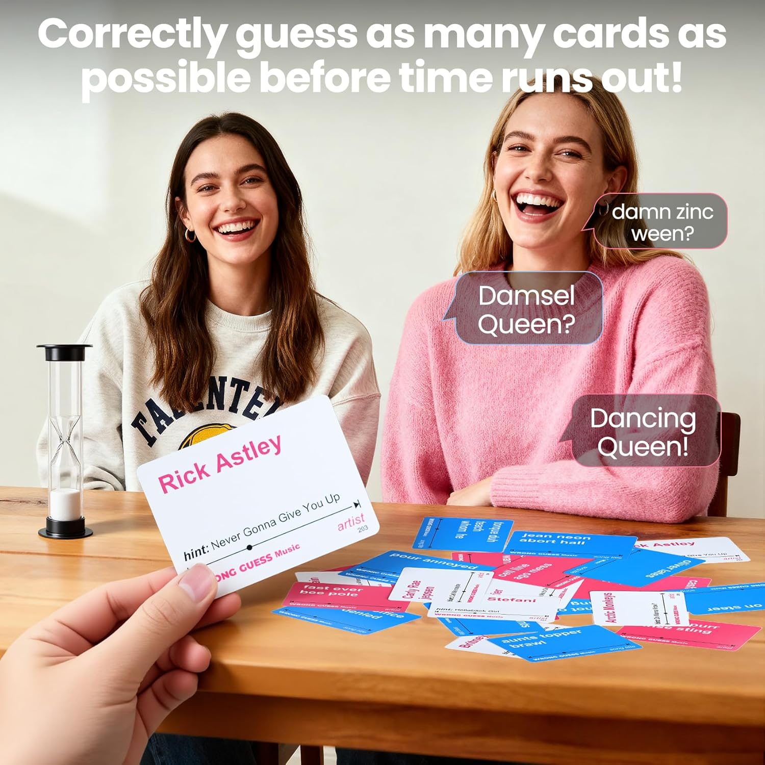 ATG Guess The Song Game - 500 Lyrical Nonsense Cards for Music Trivia, Family Party Games, Adults & Kids. Hilarious & Competitive Fun for Game Nights! - Image 5
