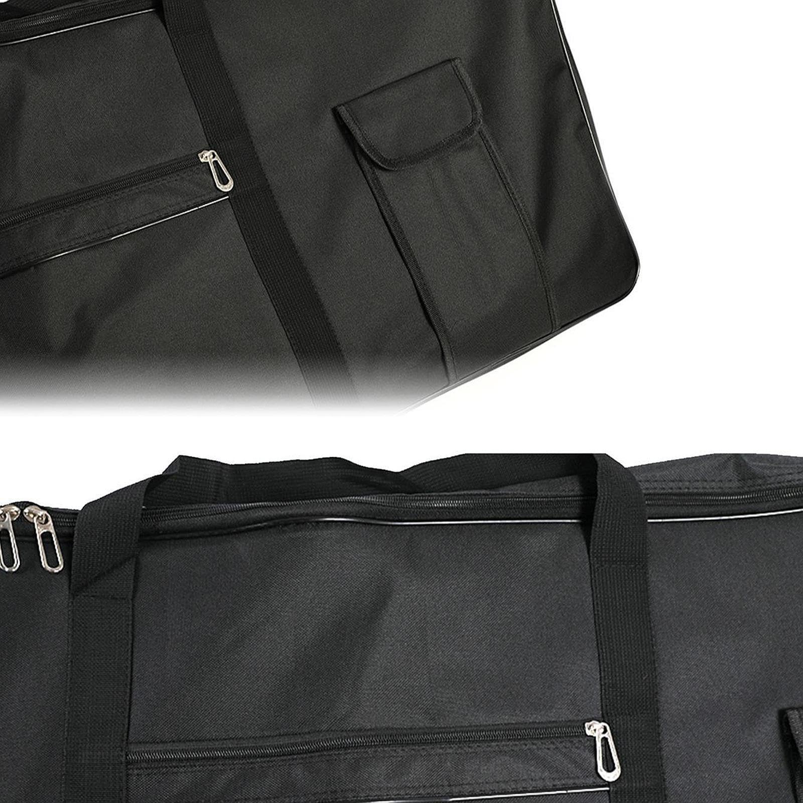 harayaa Funda para Teclado Electrónico de 61 Teclas Mochila para Piano Bolsa de Almacenamiento Estuche de Viaje con Bolsillos Exteriores Y Acolchado Grueso a, Tela Oxford