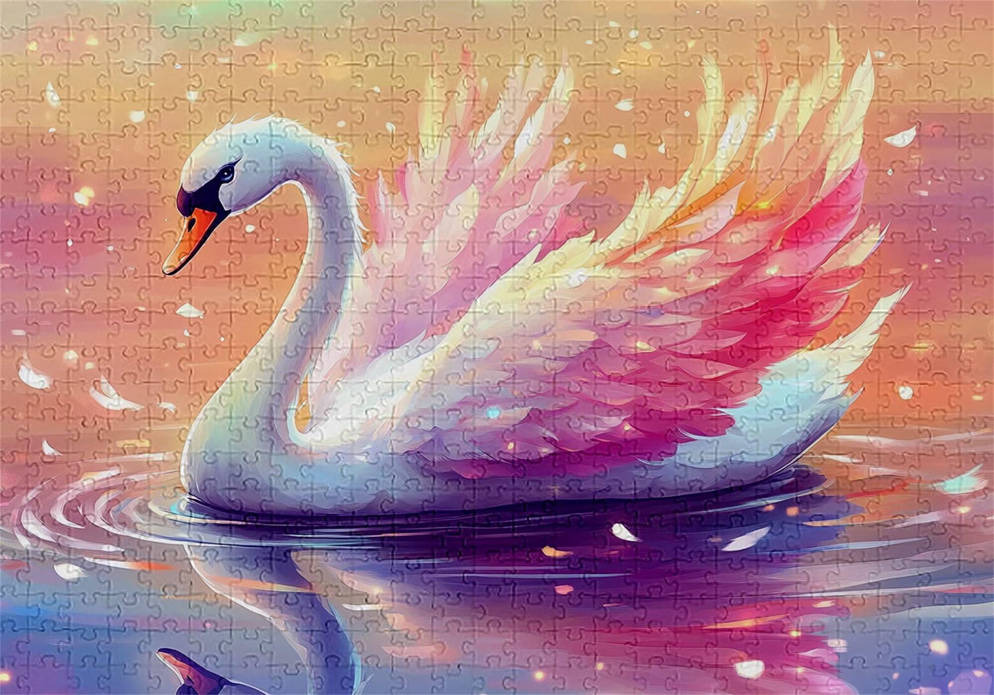 Puzzle 4000 sztuk zwierzę puzzle dla dorosłych gęś 141 x 87 cm unikalne rzemiosło klasyczne 3D drewniana układanka do rodzinnych gier aktywnych, układanka do samodzielnego wykonania nawet do dekoracji