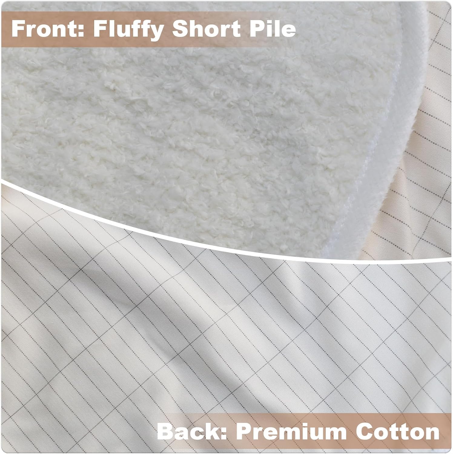 Grounding Blanket, Cozy Grounding Throw Blanket Earth Blanket with Grounding Plug Adapter Improves Sleep & Reduces Fatigue, 47x59 inches Beige