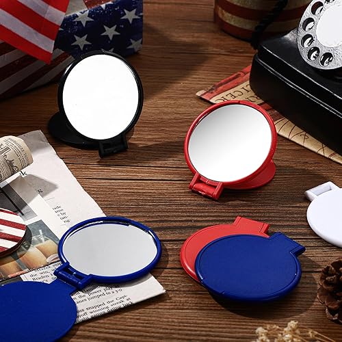 Miniatura 4 de Weysat 48 piezas de espejos compactos inspiradores a granel, espejos compactos de bolsillo, mini espejo plegable para maquillaje, espejo redondo de