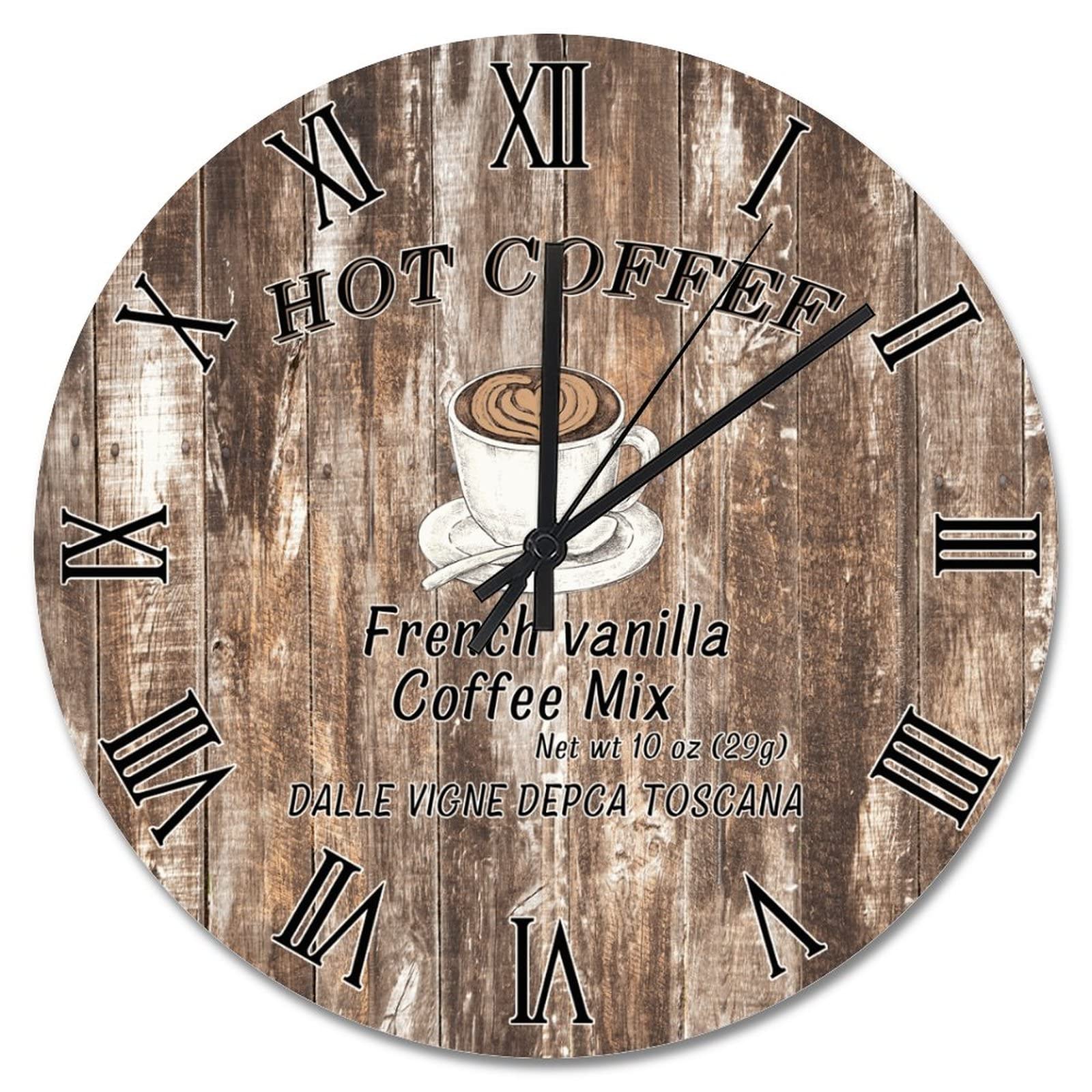 Grande horloge murale pour salon et chambre décoration de ferme en bois