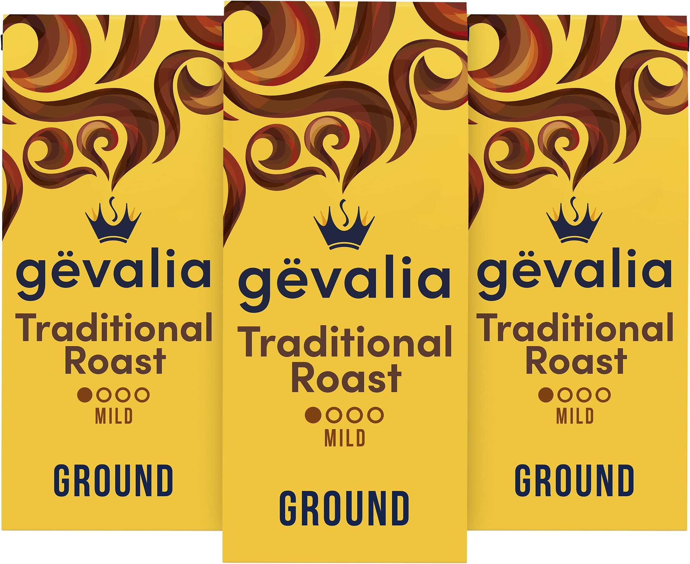 Traditional Roast Ground Coffee (12 oz Bags, Pack of 3)