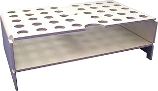 Bio Plas 4214 Anodized Aluminum Cryogenic Microcentrifuge Tube Rack, Numbered and Keyed, 40 Places