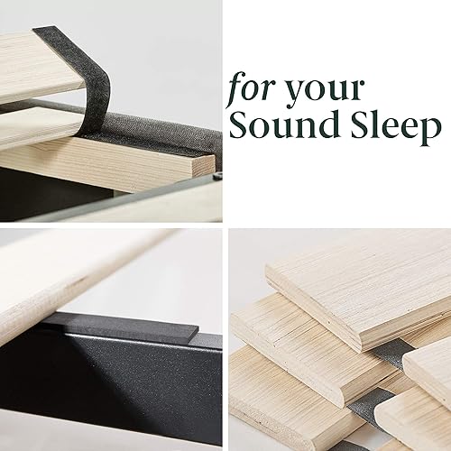 Miniatura 8 de ZINUS - Base de cama con plataforma tapizada y puerto USB base de colchón con soporte con listones de madera de fácil montaje no necesita somier