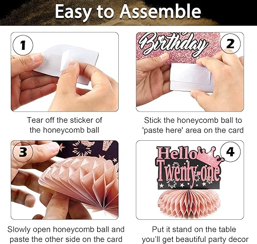 Miniatura 6 de 9 piezas de decoraciones de cumpleaños número 30 para hombres, centros de mesa brillantes de feliz cumpleaños 30 para decoración de mesas para