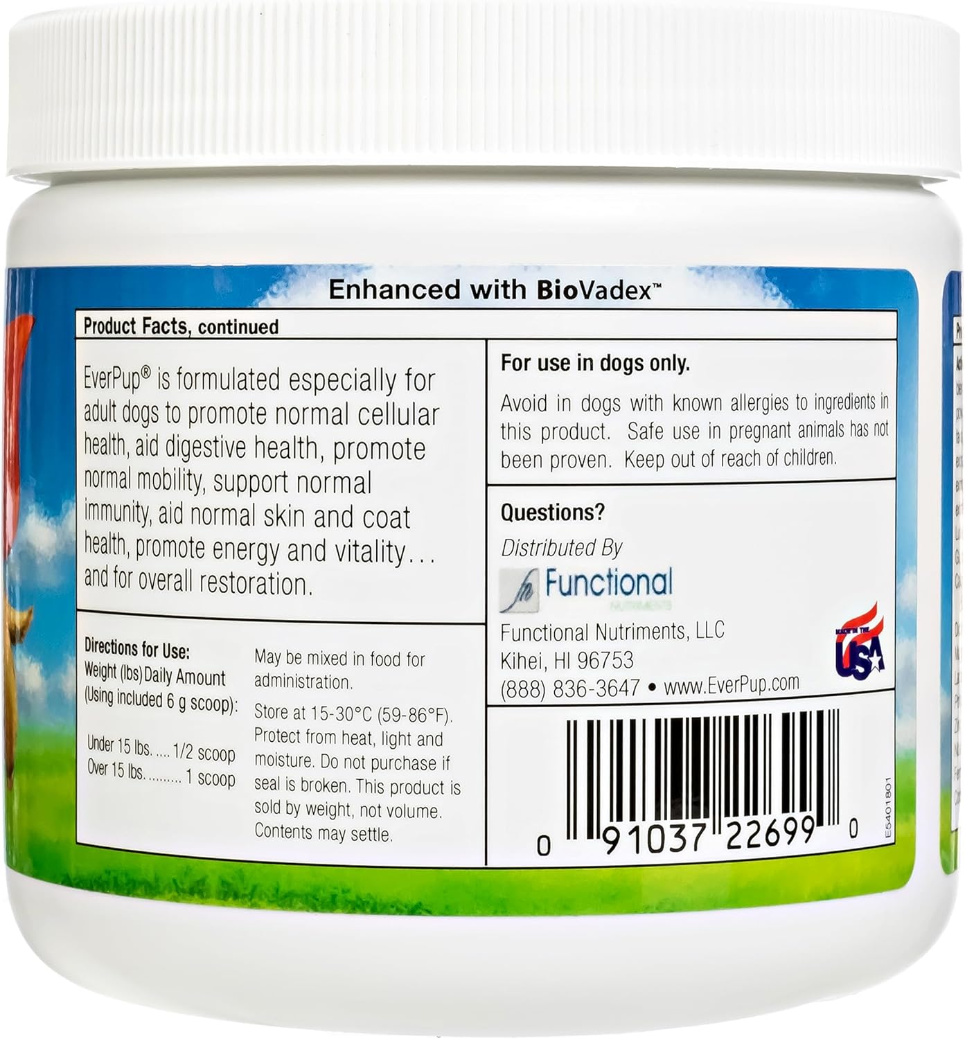 EverPup Ultimate Daily Dog Supplement with Glucosamine, Prebiotics, Probiotics, Apoptogens, Vitamins and Minerals for Healthy Joints, Immunity, Digestion, Skin Health