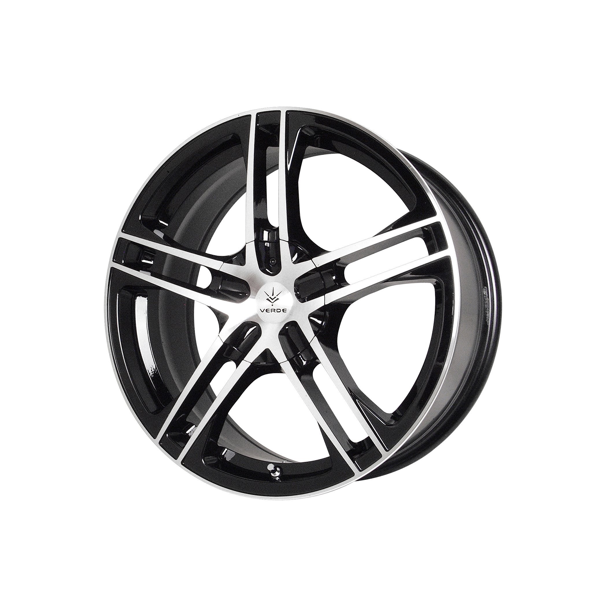 Verde Custom Wheels Protocol Black Wheel with Machined Face and Lip (17x7"/6x5")