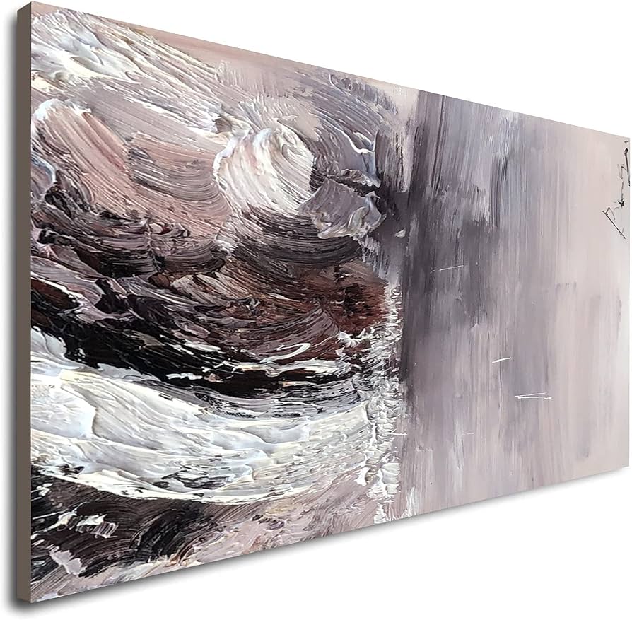 Amazon.co.jp: 100%手描きの油絵 壁画をぶら下げ 厚みのある質感と