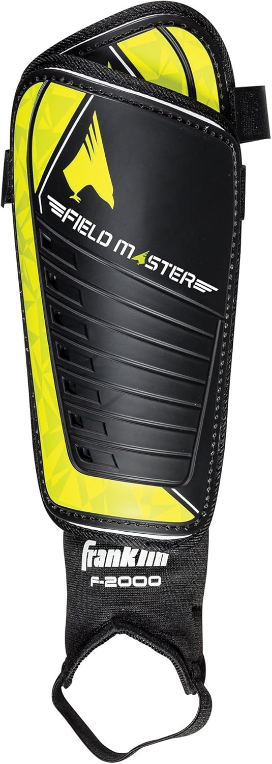 Franklin Sports Youth Soccer Shin Guards - Blackhawk Soccer Shin Guards for Kids - Lightweight, Protective Shin Guard with Ankle Pads - Youth Large : Sports & Outdoors