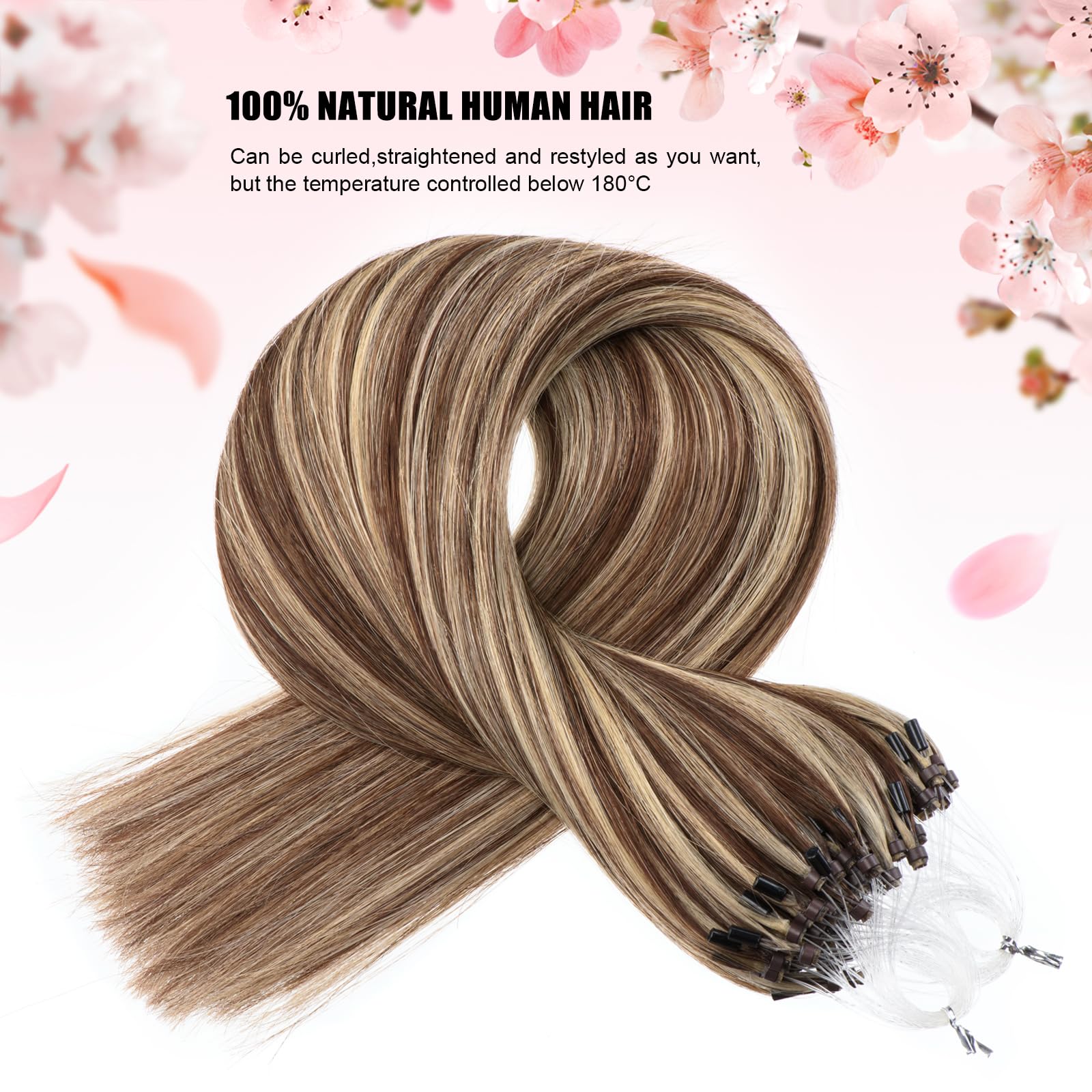 Amazon.com : Senmy Micro Bead Hair Extensions Remy Human  display picture 3