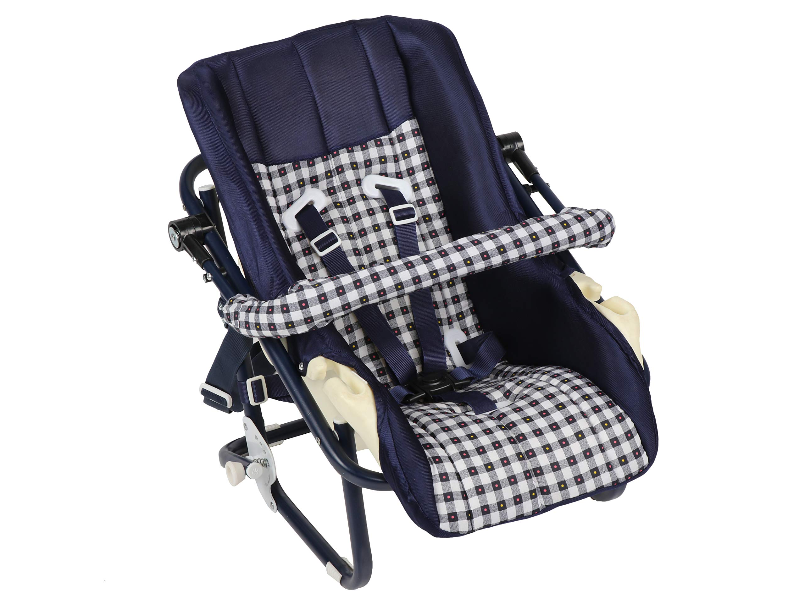 INFANTO Baby Car Seat with Adjustable Seat Positions, Front Guard & Three-Point Harness for 6-36 Months, Fits Front & Rear Car Seats Carry Cot & Feeding Chair-Blue-image-32