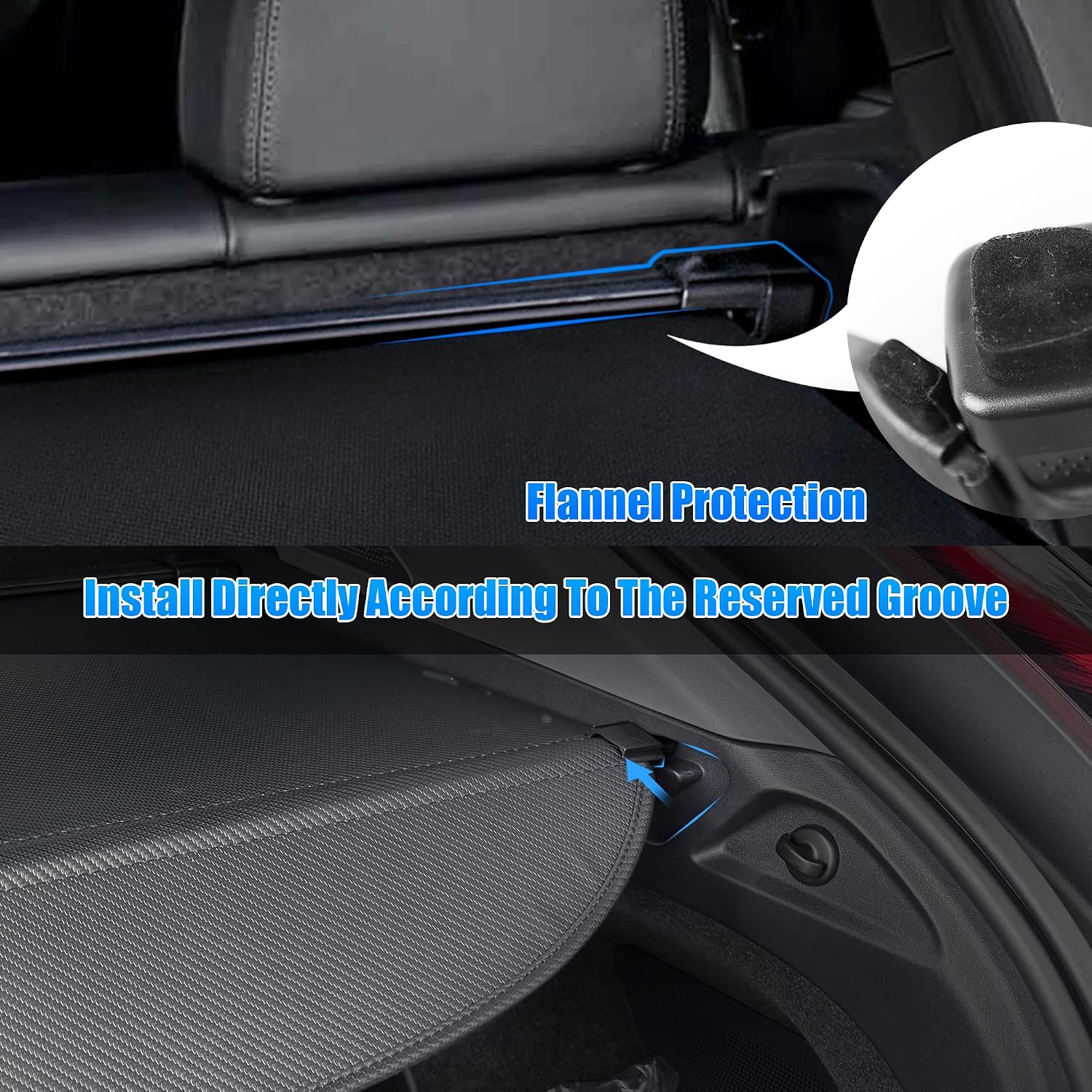 Cargo Cover for 2026 2025 2024 Chevrolet Blazer EV/Honda Prologue, Retractable Rear Trunk Cover Interior Accessories Rear Trunk Security Cover Shielding Shade No Gap Car Accessory Black, Carbon Fiber