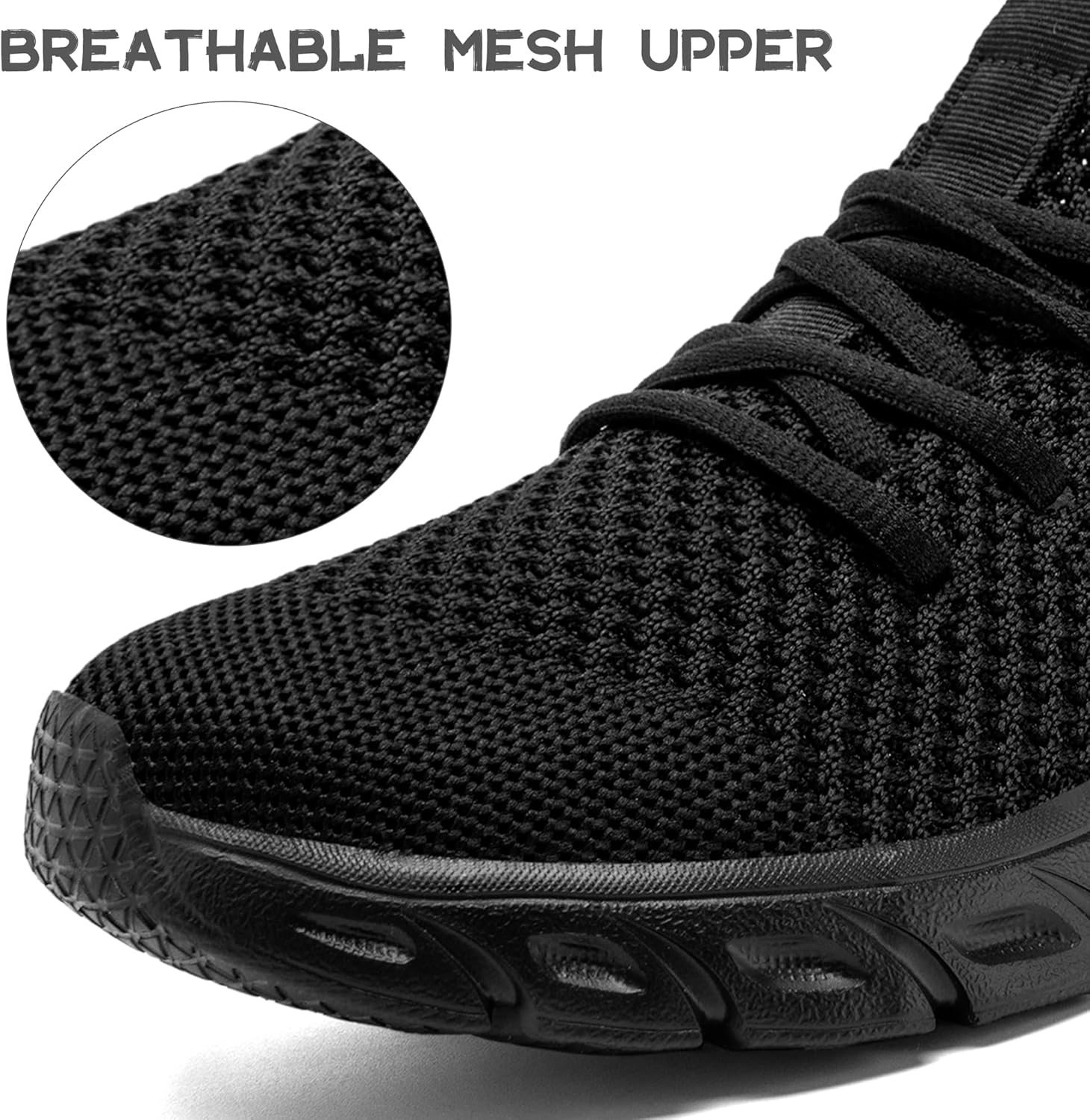 Running Shoes for Men Women Slip on Unisex Walking Tennis Non-Slip Work Shoes Lightweight Breathable Athletic Workout Gym Sneakers Casual Fashion Sneakers - Image 3