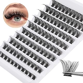 Lash Clusters 110 pcs DIY Lashes Extensions DD Curl Cluster Lashes 10-16mm Eyelash Clusters Individual Lashes Natural Look Fluffy Lash Extensions Wispy Eyelashes Extensions DIY at Home by Pleell