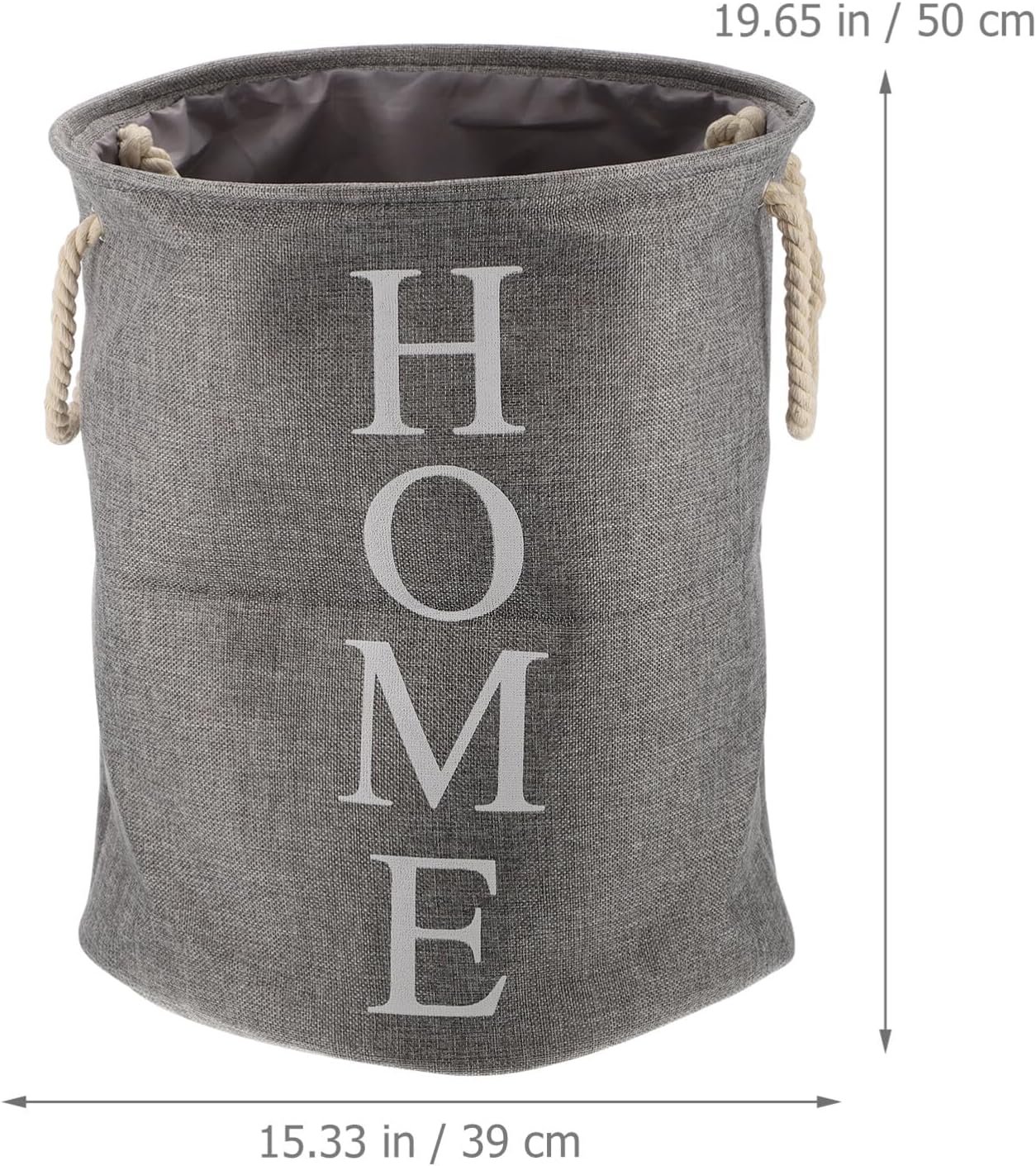 Abaodam 1pc Storage Hamper Space- Bedroom Container Rope Nursery Foldable Folding Handle Letter Washing Clothing Kids Cylinder Fabric Linen Bucket Saving Multipurpose Home with Bin