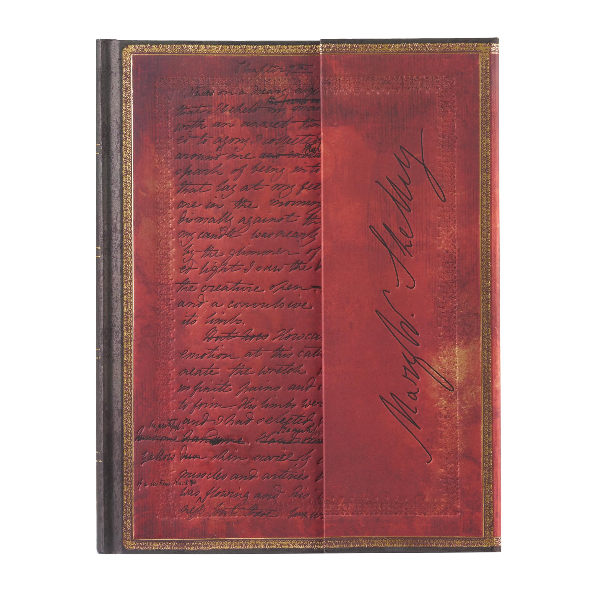 Mary Shelley, Frankenstein (Embellished Manuscripts Collection) Ultra Lined Hardback Journal (Wrap Closure)
